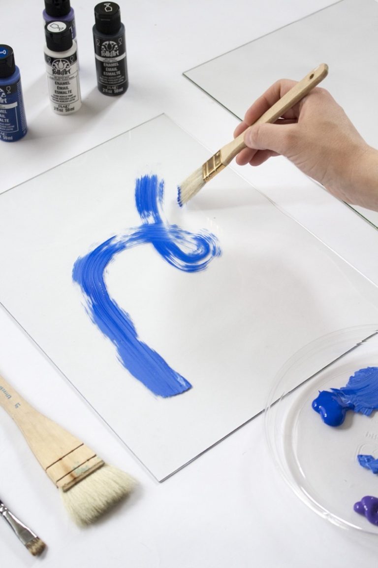 Glass Wall Art DIY It's Abstract, and It's Less Than 20!