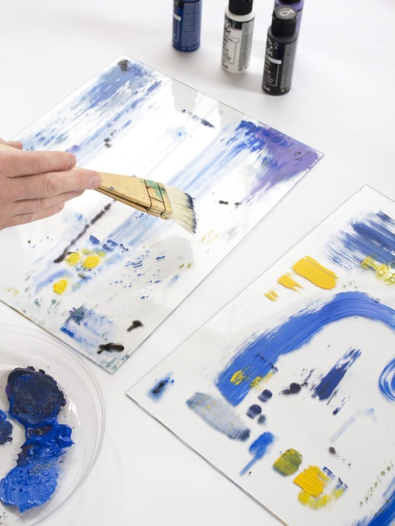 Glass Wall Art DIY It's Abstract, and It's Less Than 20!