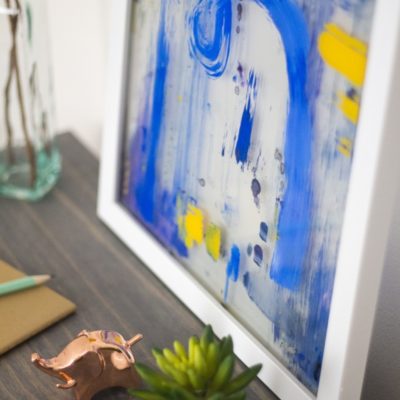 Affordable glass wall art project