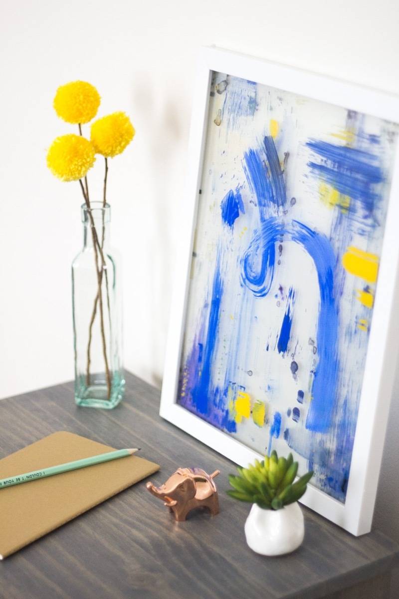 How to create easy, abstract wall art using two panels of glass