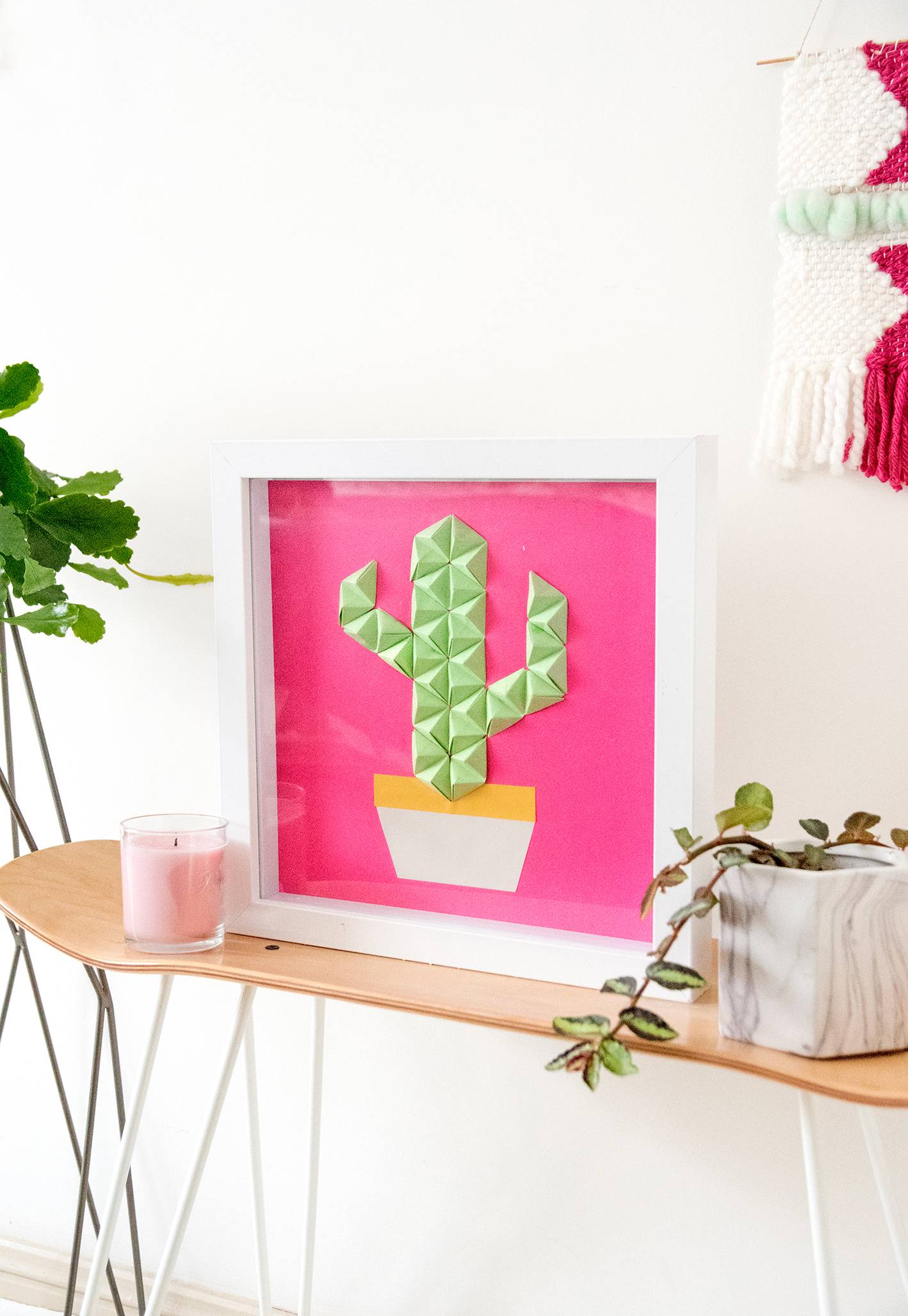 Make this: Easy DIY origami wall art in under half an hour!