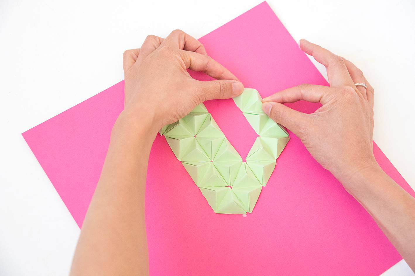 Step 5 - Easy DIY origami wall art in under half an hour!