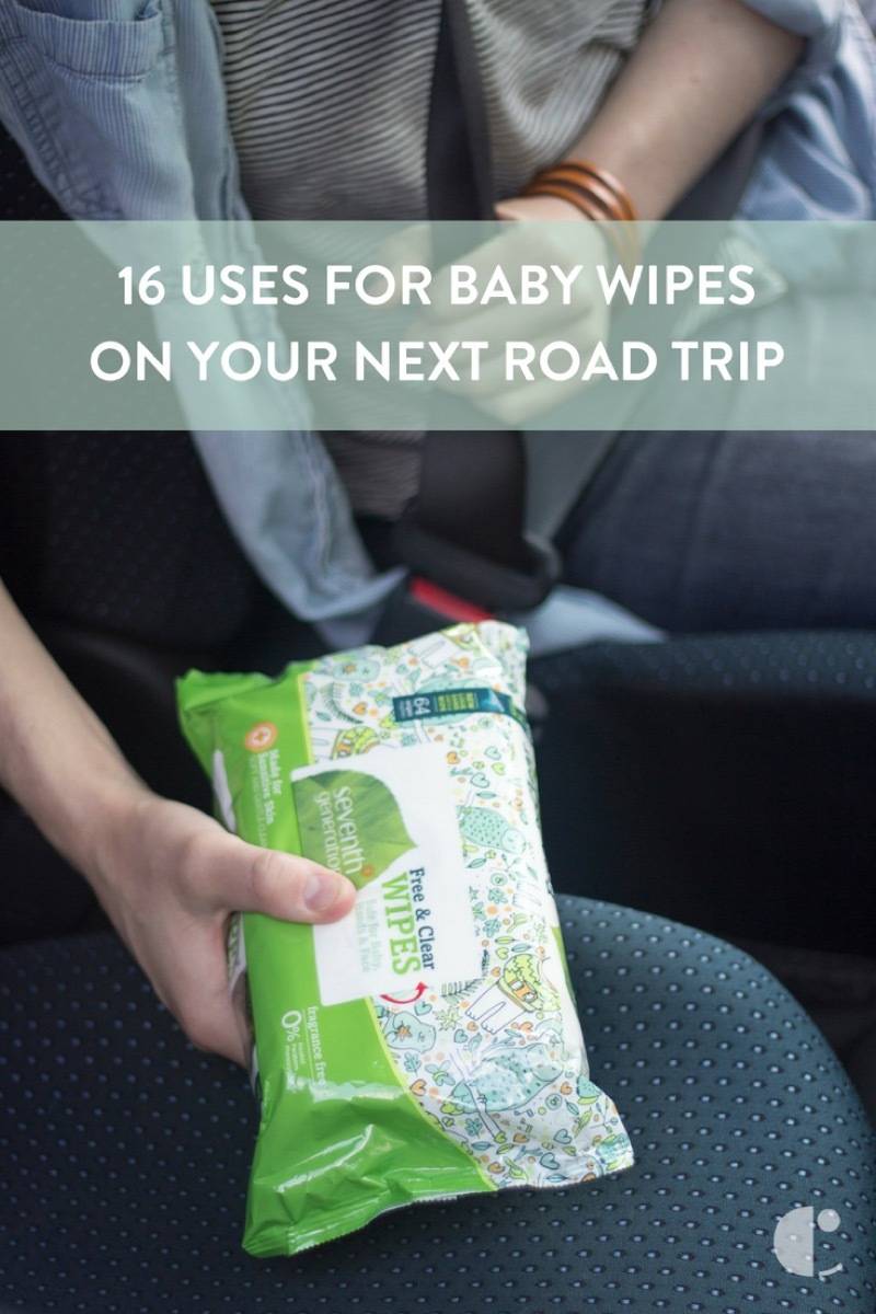 A pack of baby wipes in the car