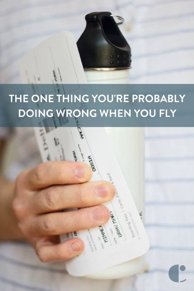 Why you need to drink double water when flying