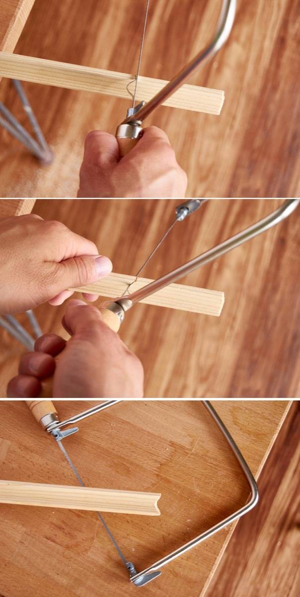 Coping saw making a cut