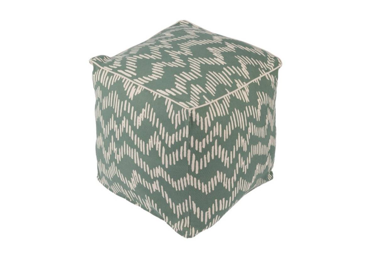 Somerset green pouf from Living Spaces