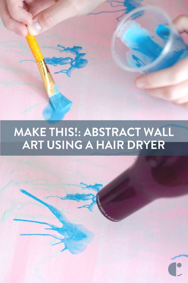 Abstract wall art using a hair dryer