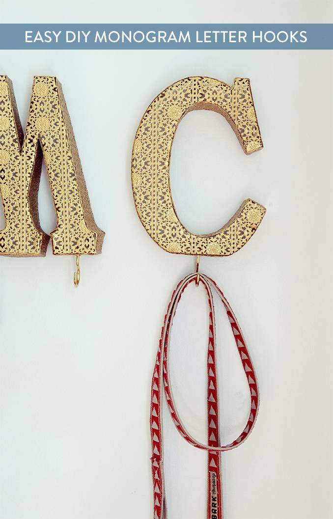 Easy DIY Monogram Letter Hooks