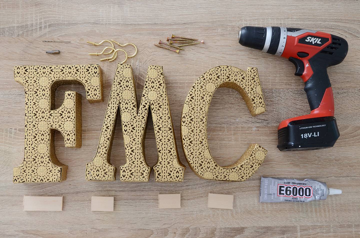 Easy DIY Monogram Letter Hooks