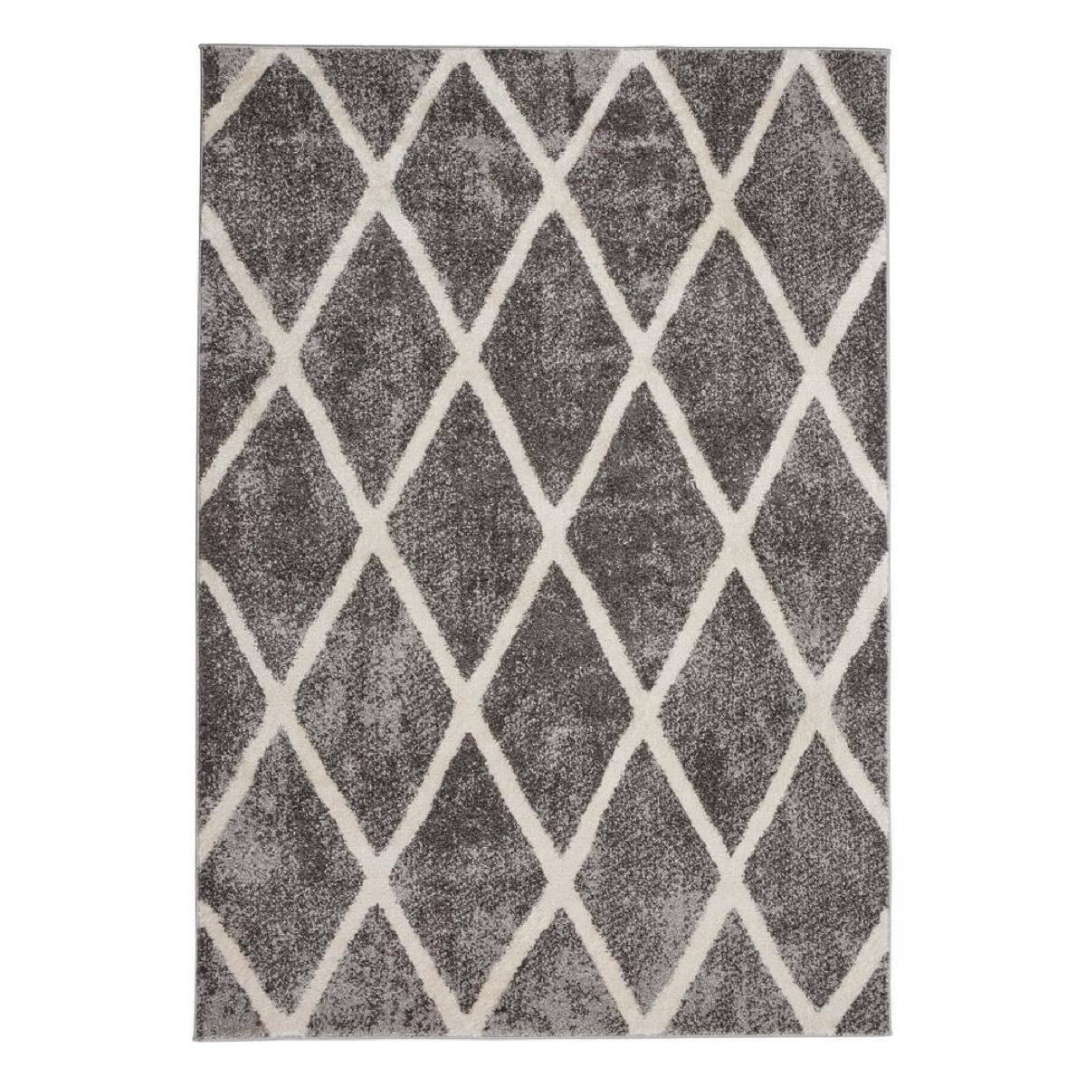 Gray diamond rug from The Home Depot
