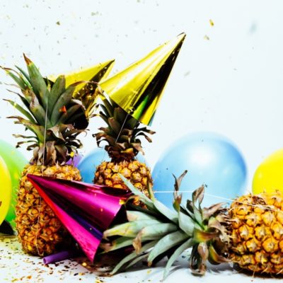 Pineapples and party supplies