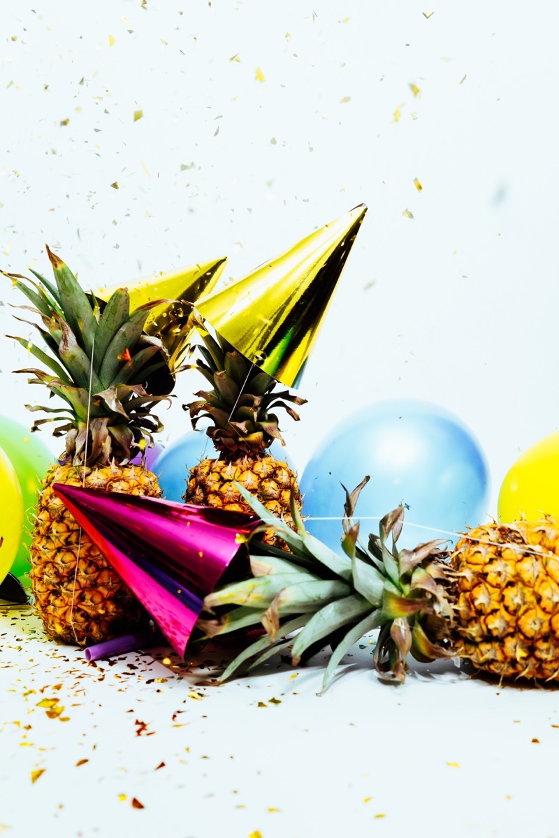 Pineapples and party supplies