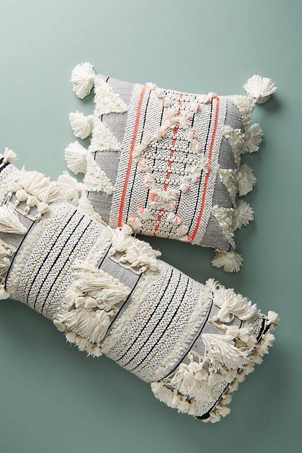 Anthropologie throw pillows - bohemian woven