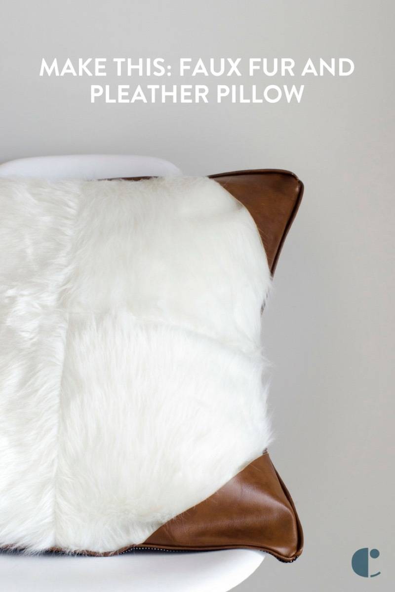 How to make a faux fur and pleather pillow