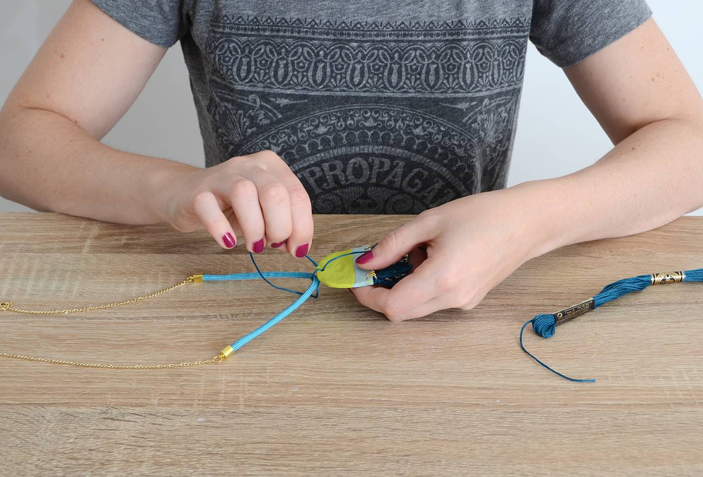 Step 10: pendant tassel necklace