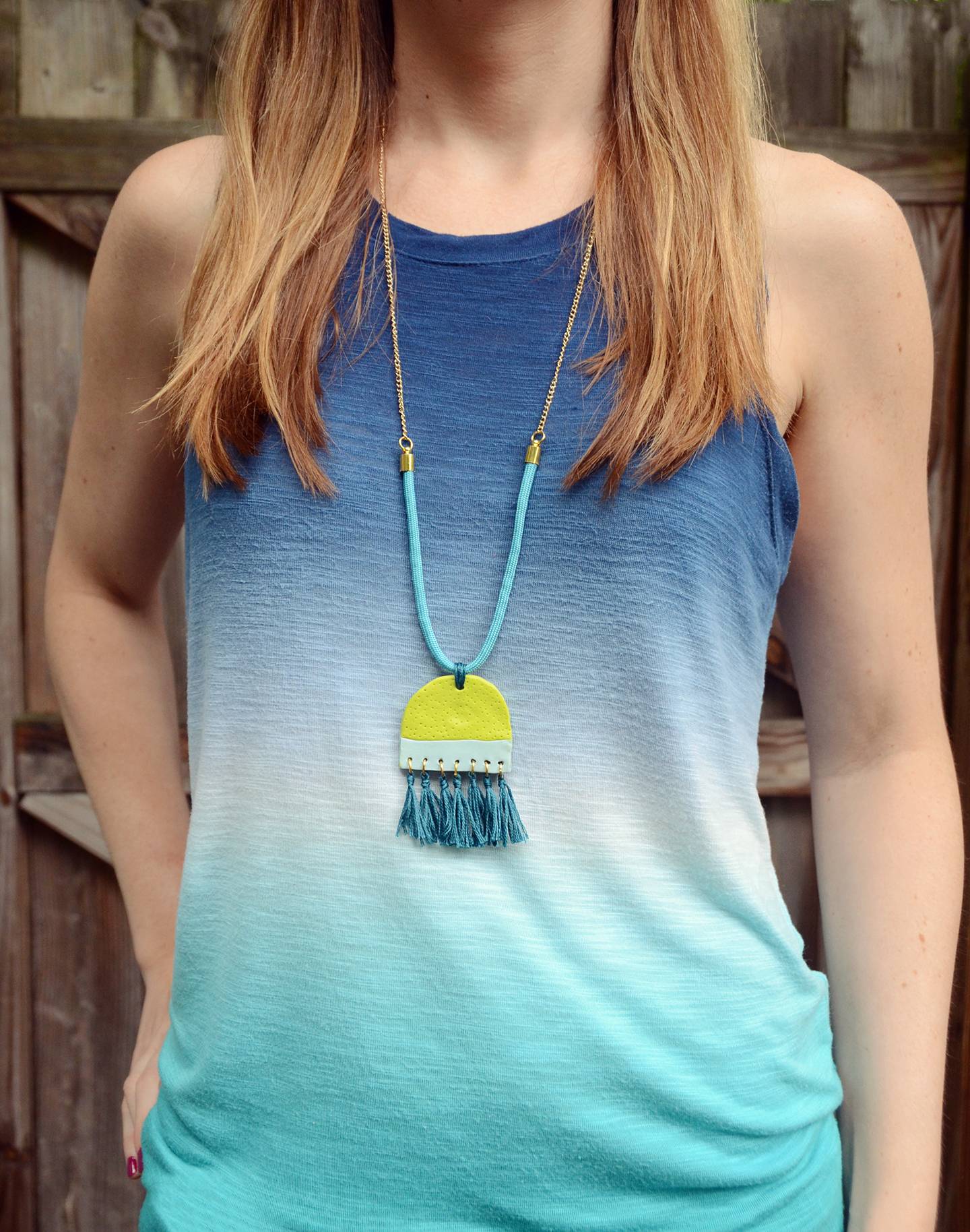 Make A Statement: DIY Clay Pendant Tassel Necklace