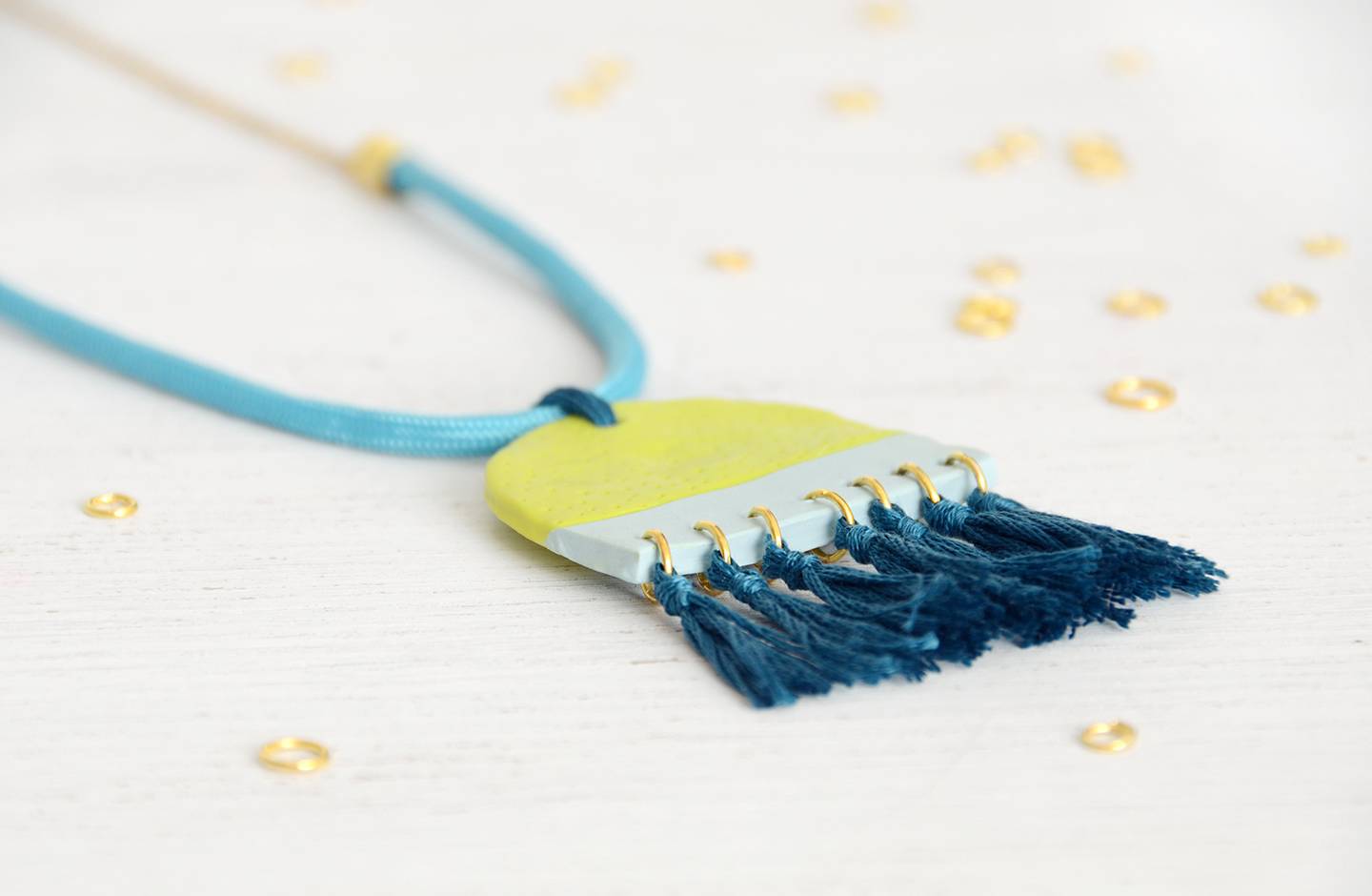 Make A Statement: DIY Clay Pendant Tassel Necklace