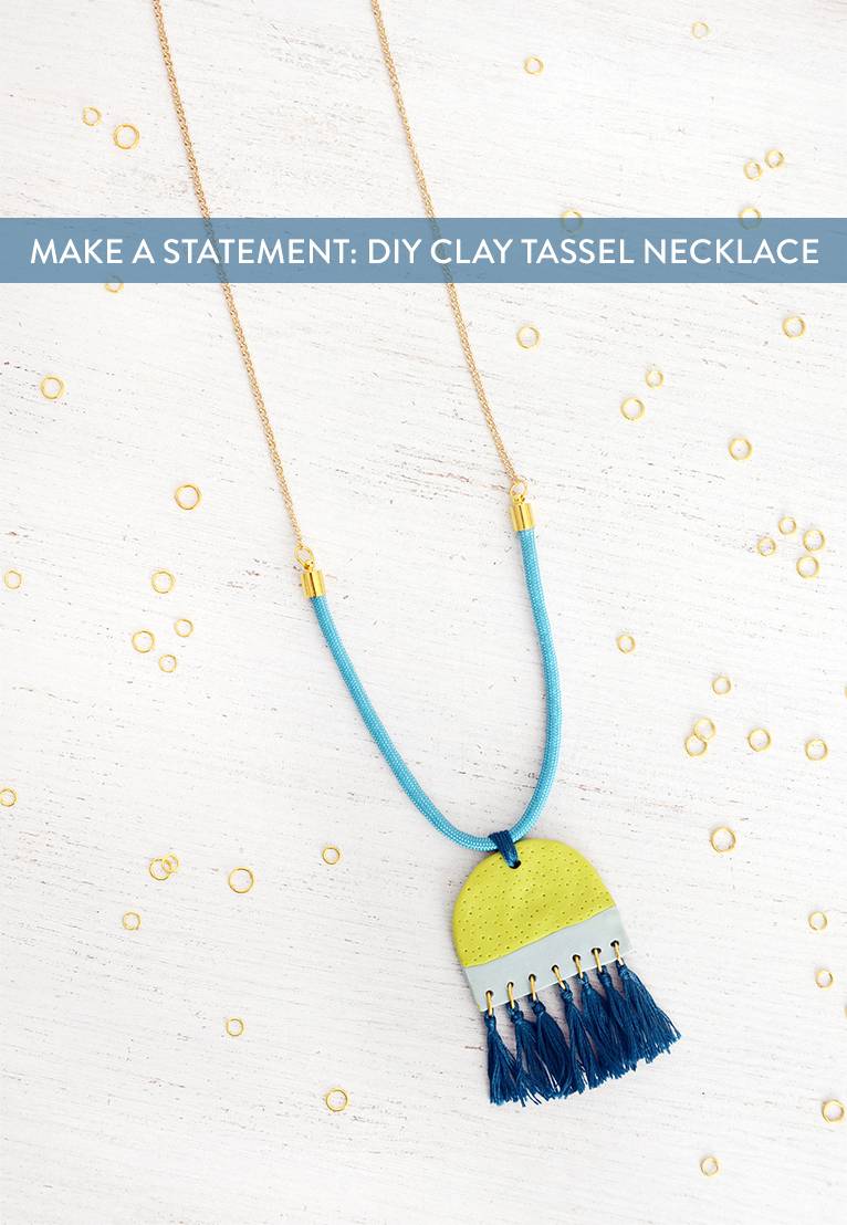 Make A Statement: DIY Clay Pendant Tassel Necklace