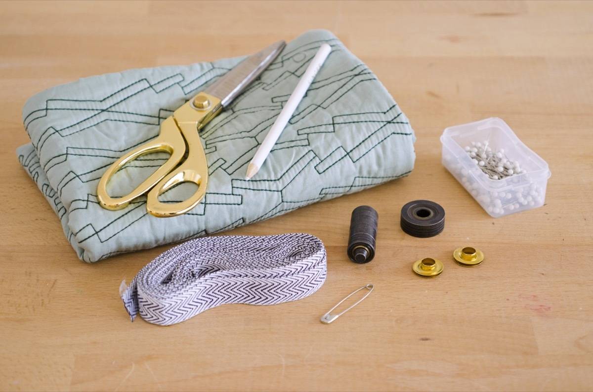 Materials needed to make a DIY backpack from pillowcase