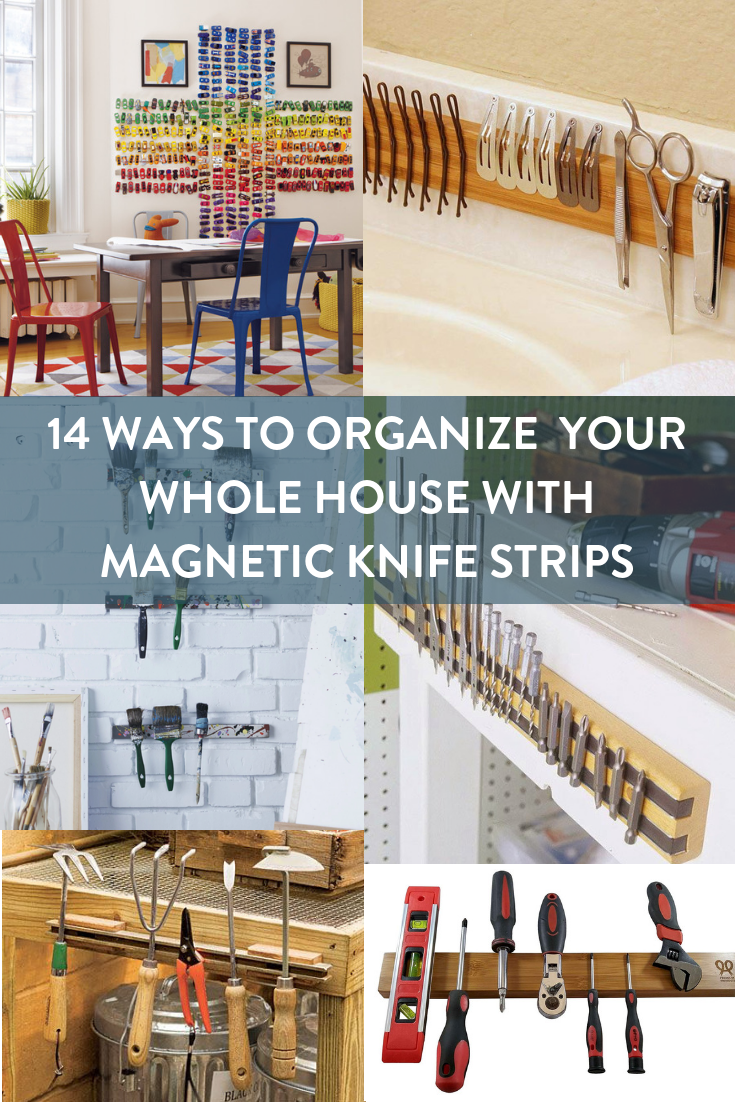 Ways to organize every room in your house with magnetic knife strips