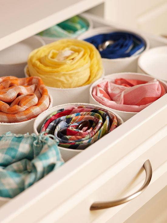 Tube drawer organizer