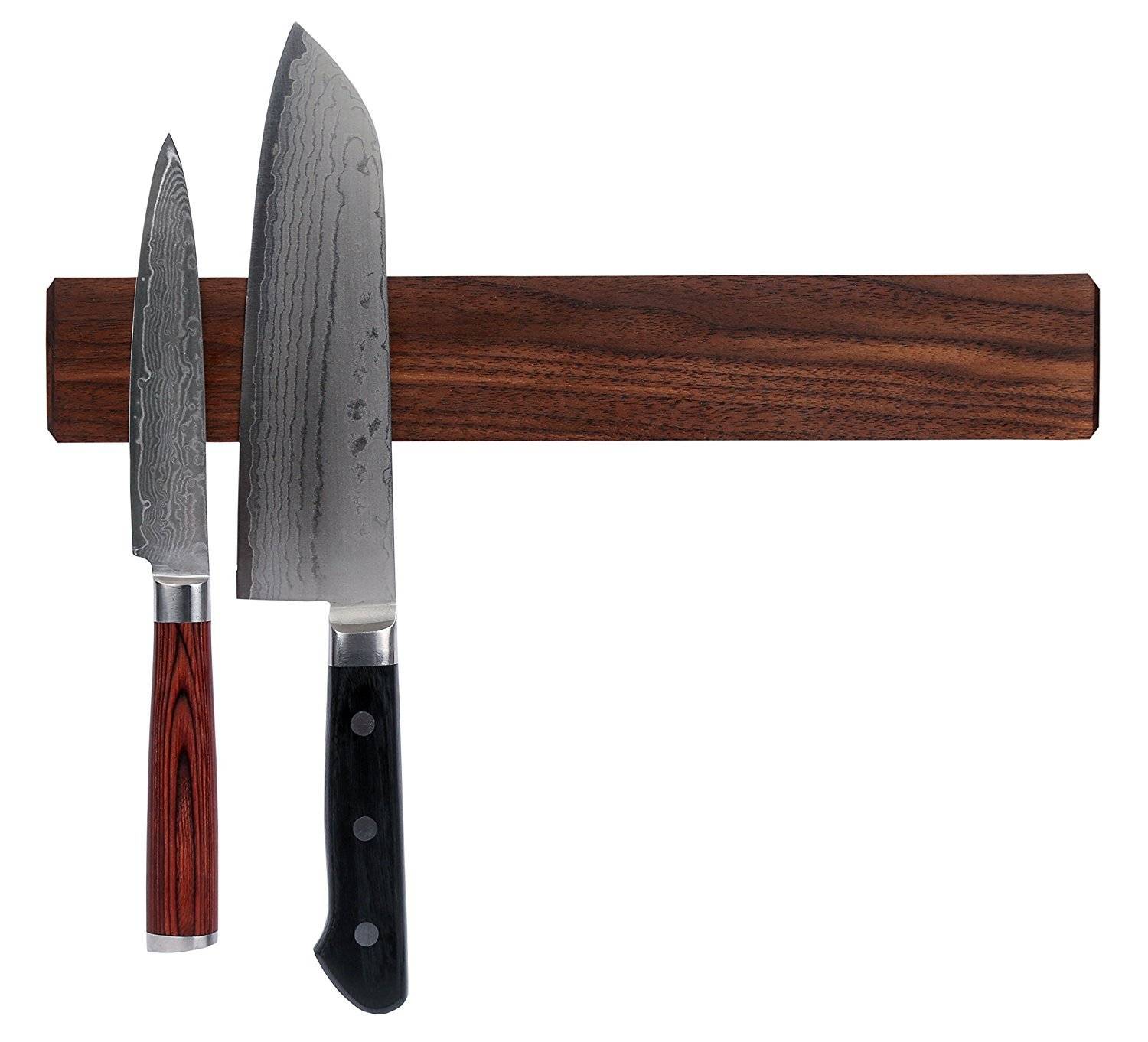 Walnut magnetic knife strip