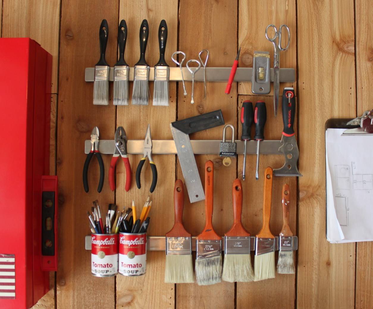 Tidy up your tools with magnetic knife racks