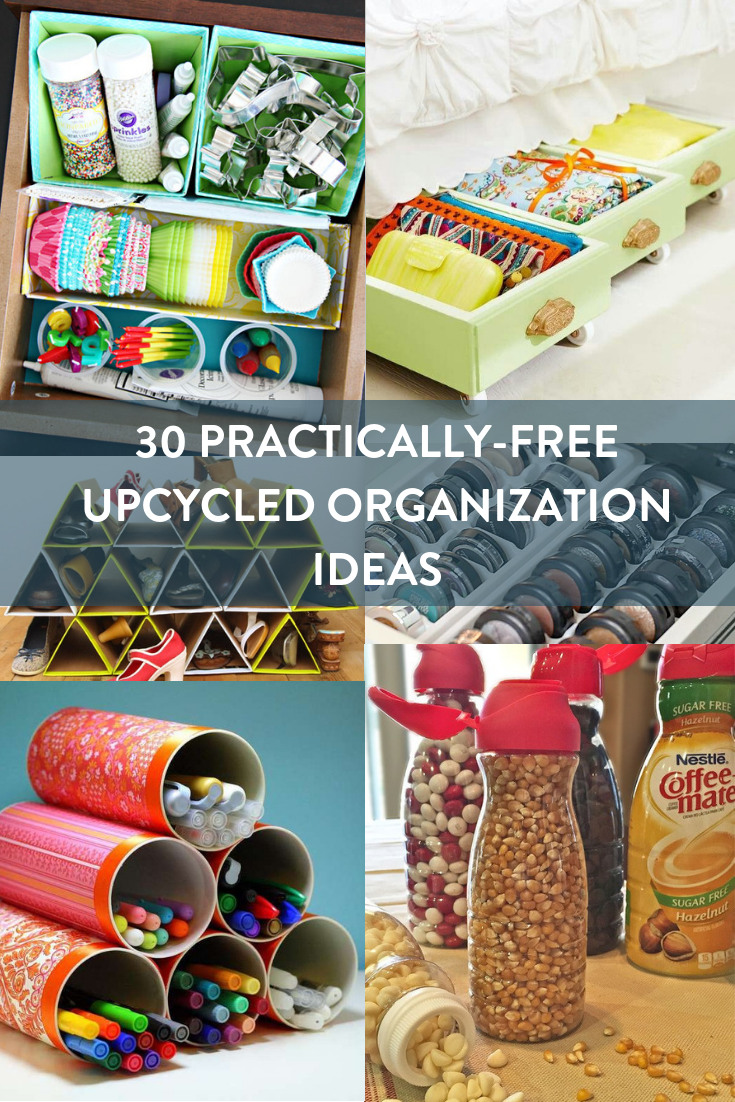 Upcycled organization ideas