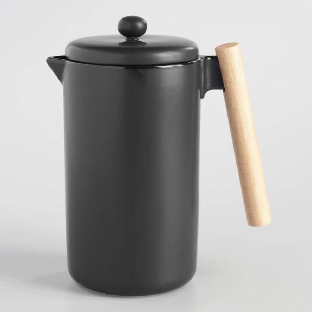 Wood handled french press