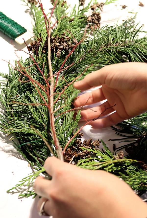How To: Make a Found and Foraged Scandinavian Christmas Wreath on the Cheap