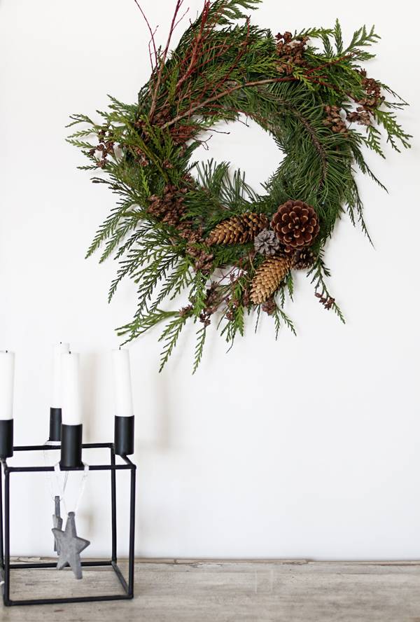How To: Make a Found and Foraged Scandinavian Christmas Wreath on the Cheap