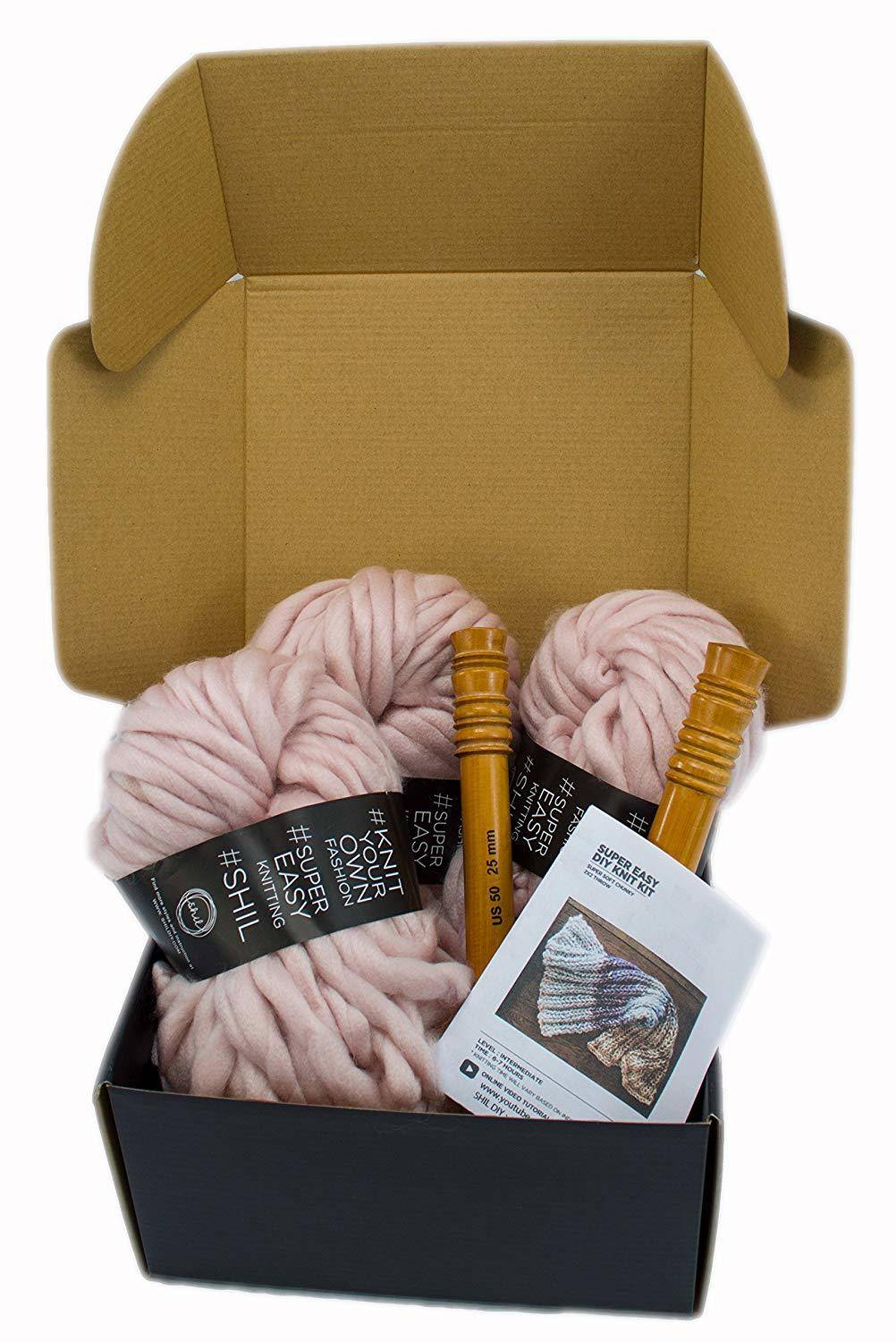 Chunky knit blanket DIY kit