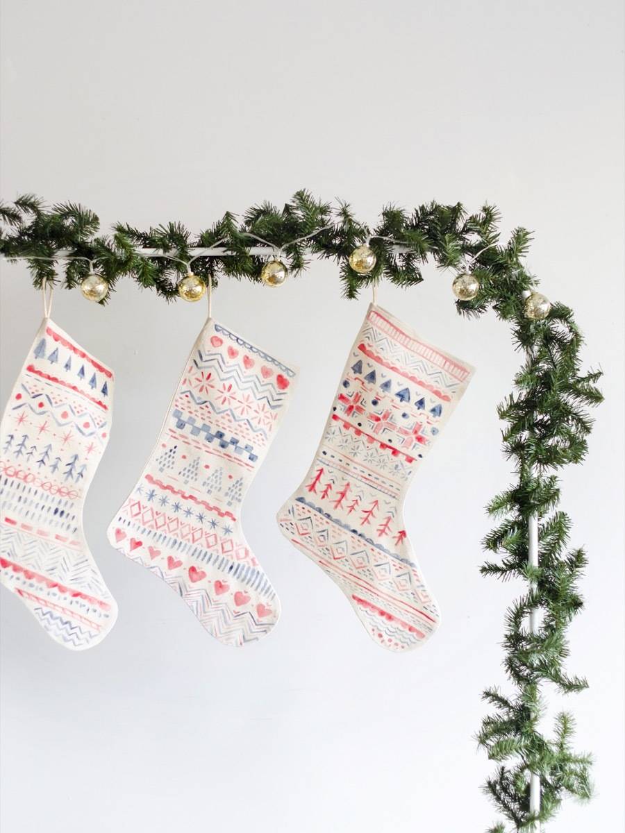 Scandinavian painted stockings
