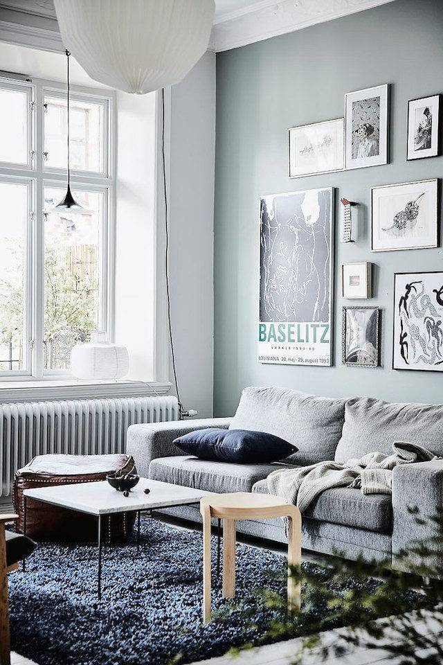 blue grey living room