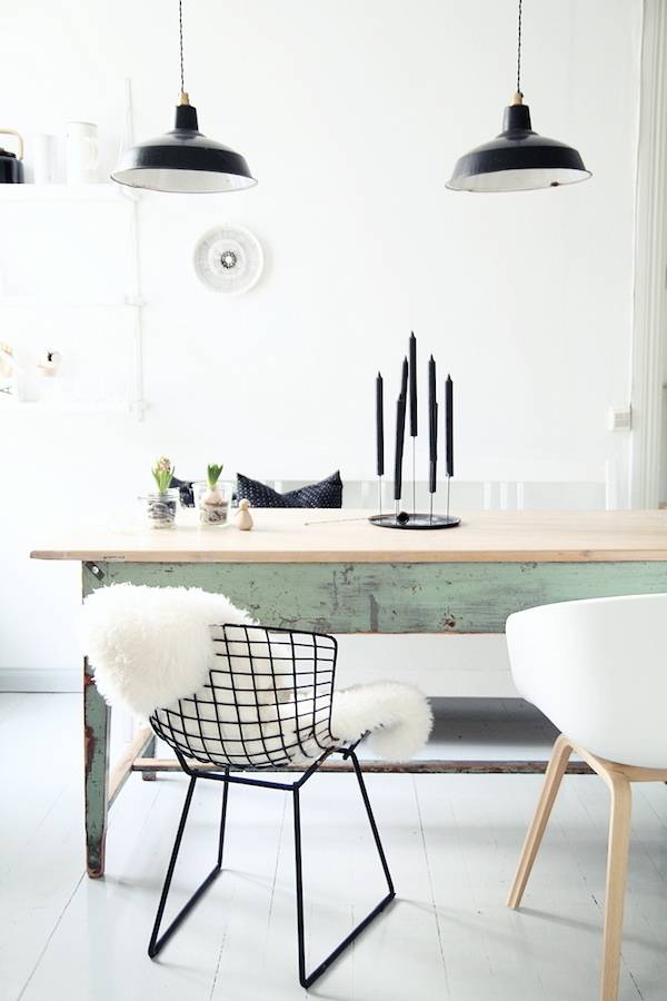 Industrial Scandinavian dining room