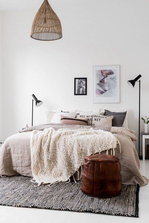 scandinavian style bedroom