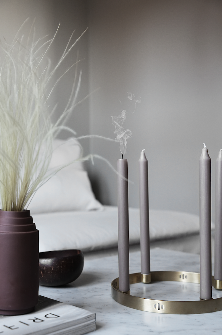 Candles in scandinavian design
