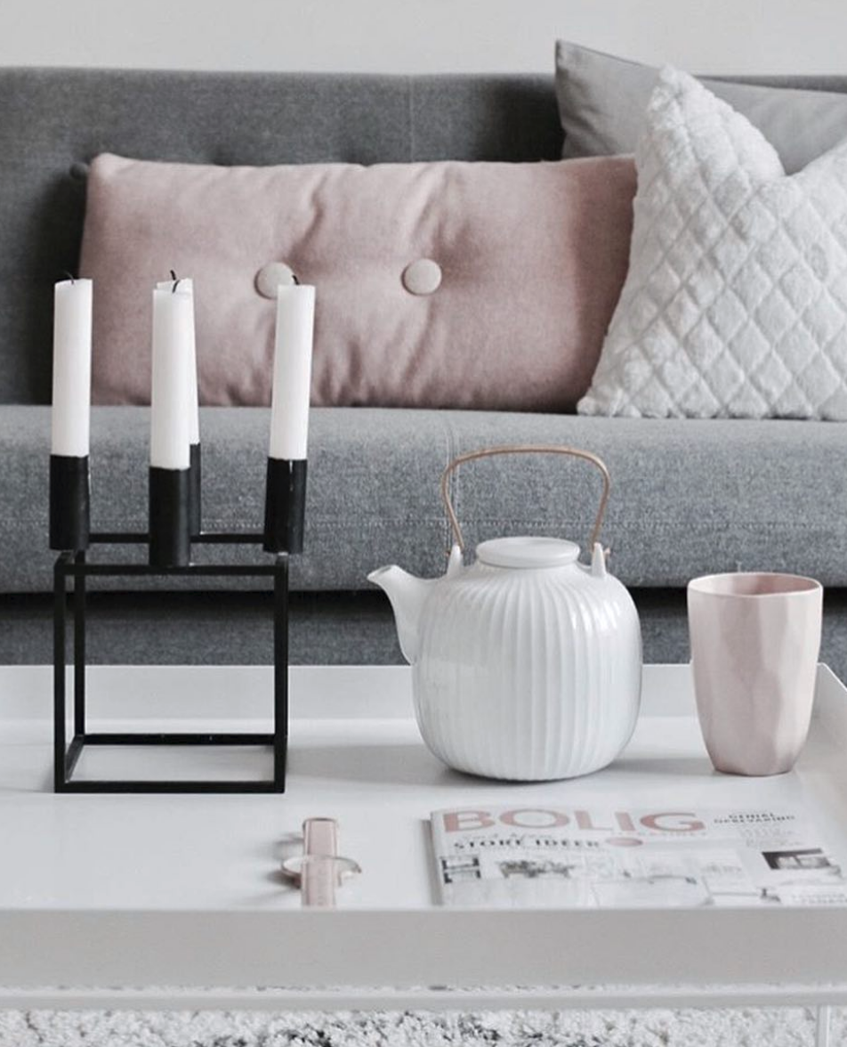 Blush Scandinavian living room