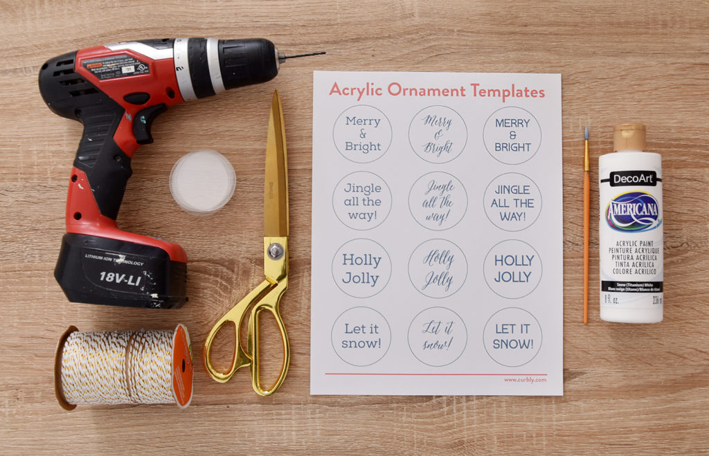 DIY Hand Lettered Acrylic Ornaments (With Free Template) - Curbly