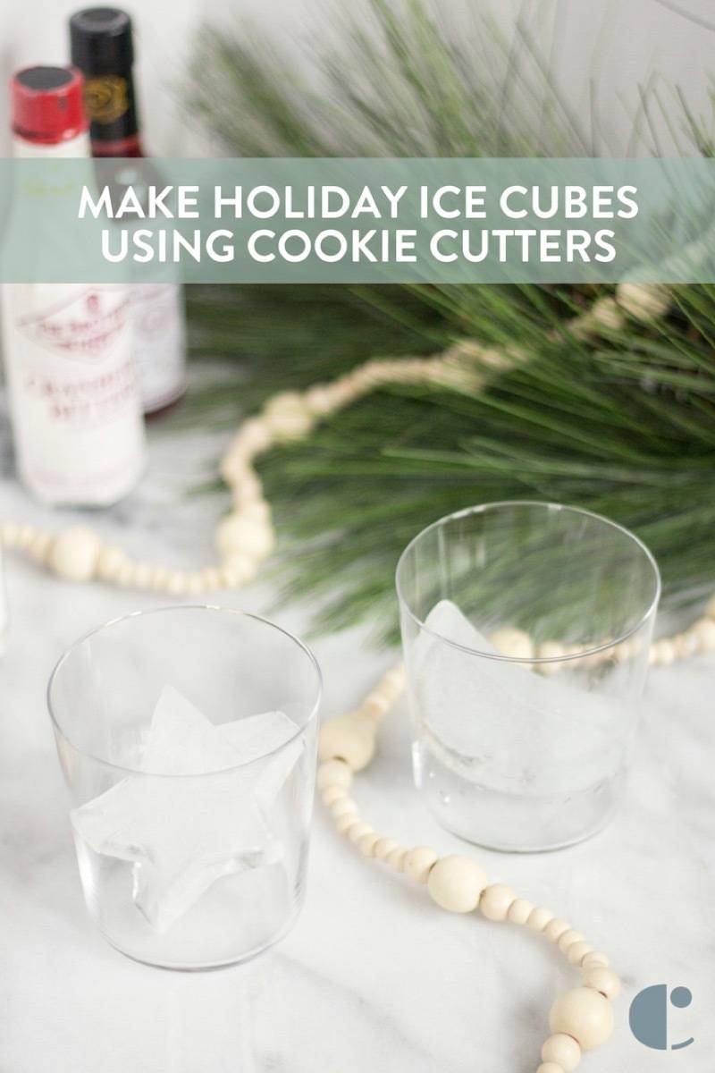 Ho ho ho! Add a little fun to your Christmas cocktail party by making these ice cubes from cookie cutters!