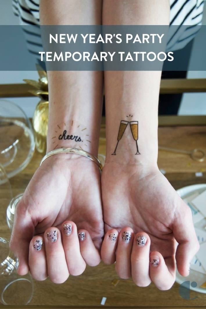 New Year's Temporary Tattoos