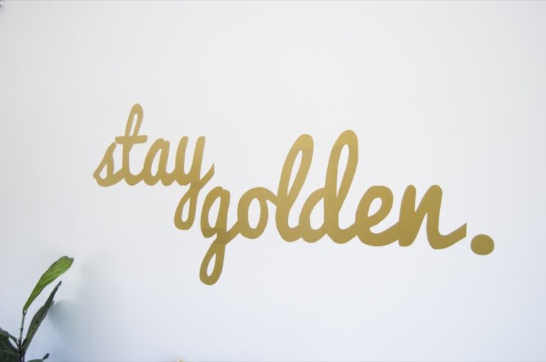 You Can DIY This! Custom Vinyl Wall Decal Stay Golden!