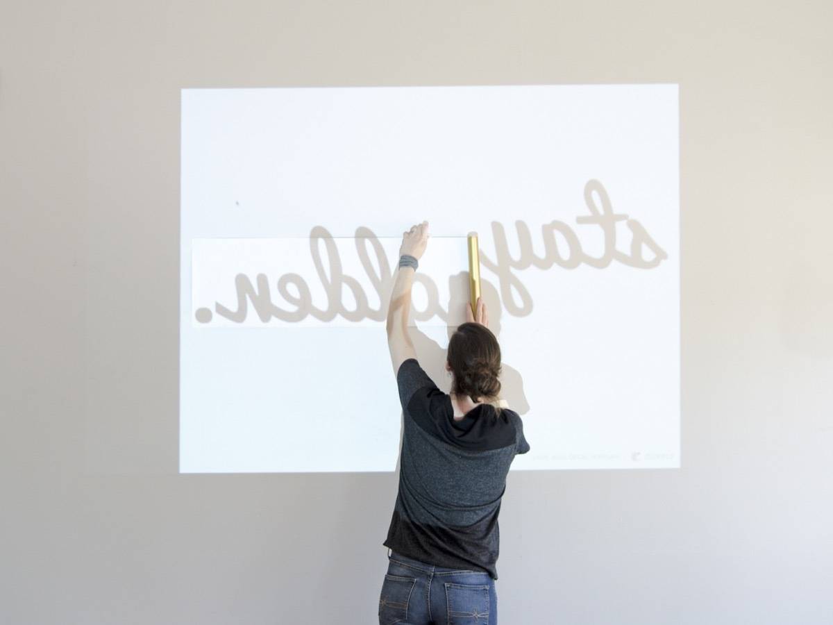 Use a projector to make a one-of-a-kind vinyl wall decal