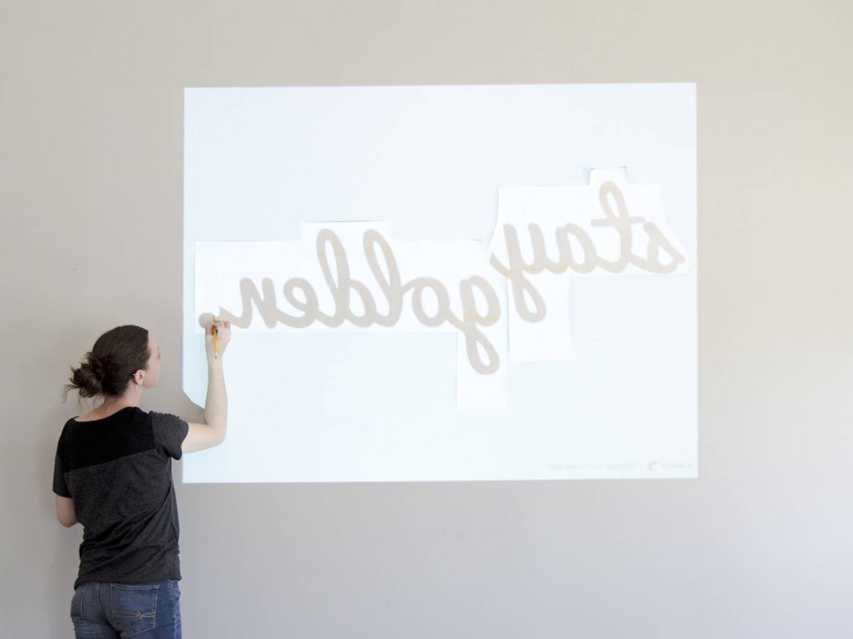 Use a projector to make a unique wall decal