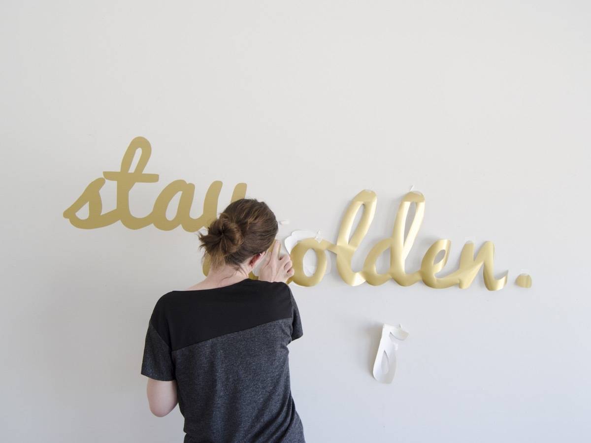 Make your own typographic wall art and stay golden.