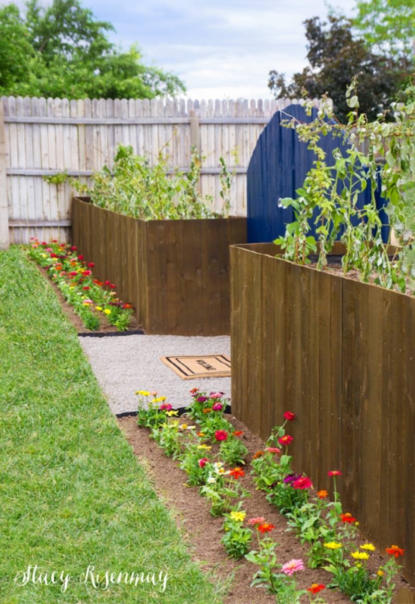 Fences with built-in planters