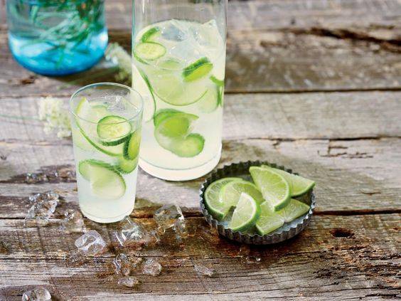 Cucumber lime gin and tonic