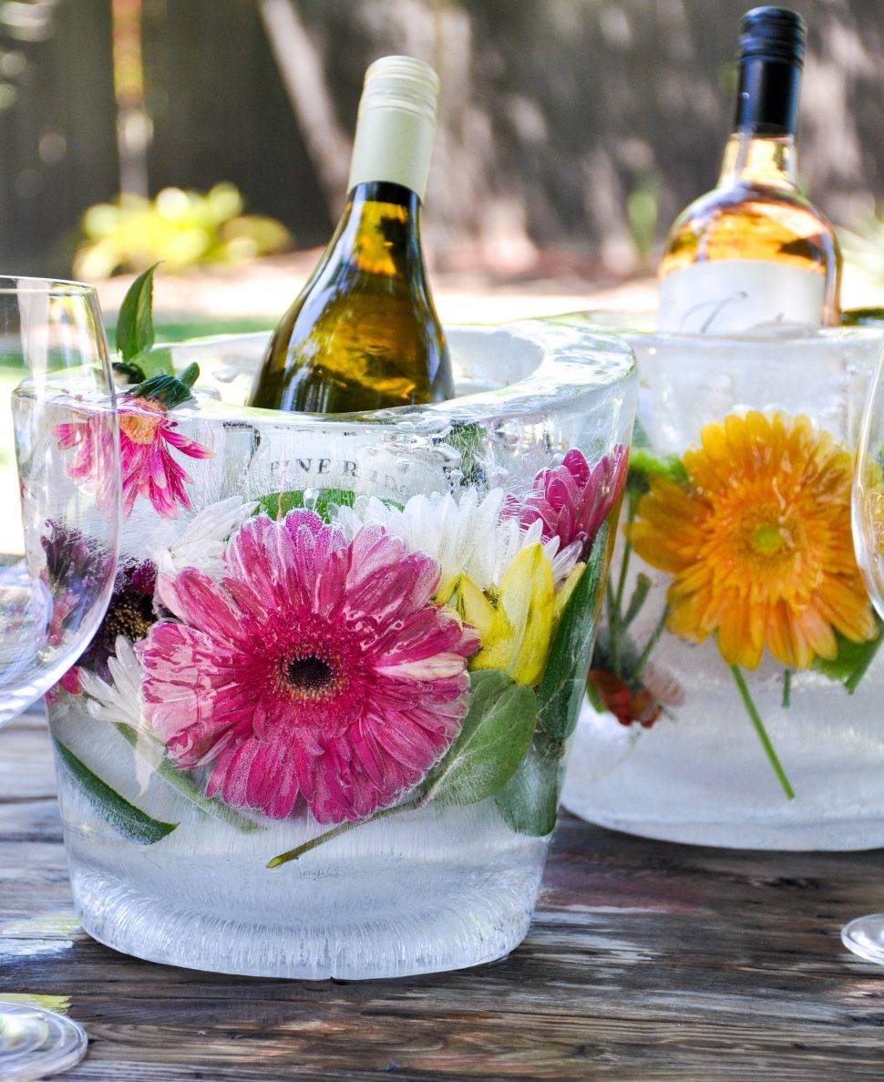 DIY flower ice bucket