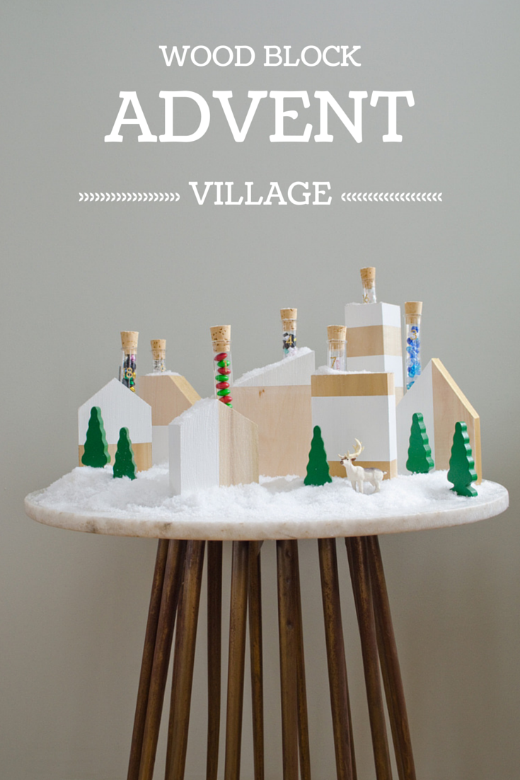 Pin this! DIY Wood Advent Calendar Village