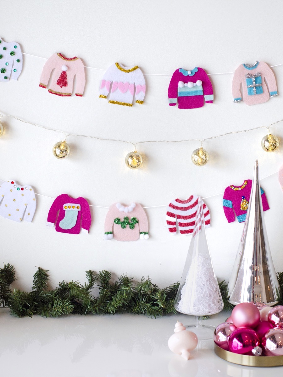 Ugly sweater garland